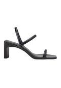 Palmito Goat Black Leather Sandals – 6.5cm Block Heel