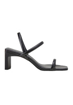 Palmito Goat Black Leather Sandals – 6.5cm Block Heel