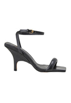 Cortiça Calf Black Leather Sandals – 9cm Ankle Strap Stiletto
