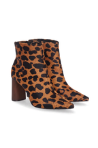 Sapucaia Leopard Print Calf Hair Ankle Boots – 8.4cm Wooden Heel