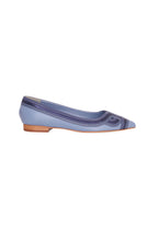 Begonia Blue Leather Ballerinas – Pointed Toe Flats