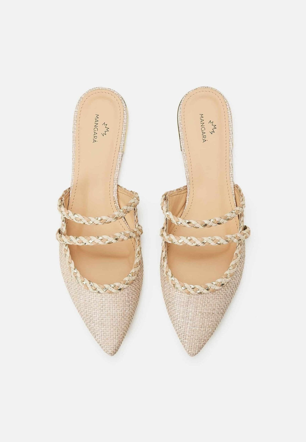Amburana Textile Mules – Beige Sustainable Flat Slip-On