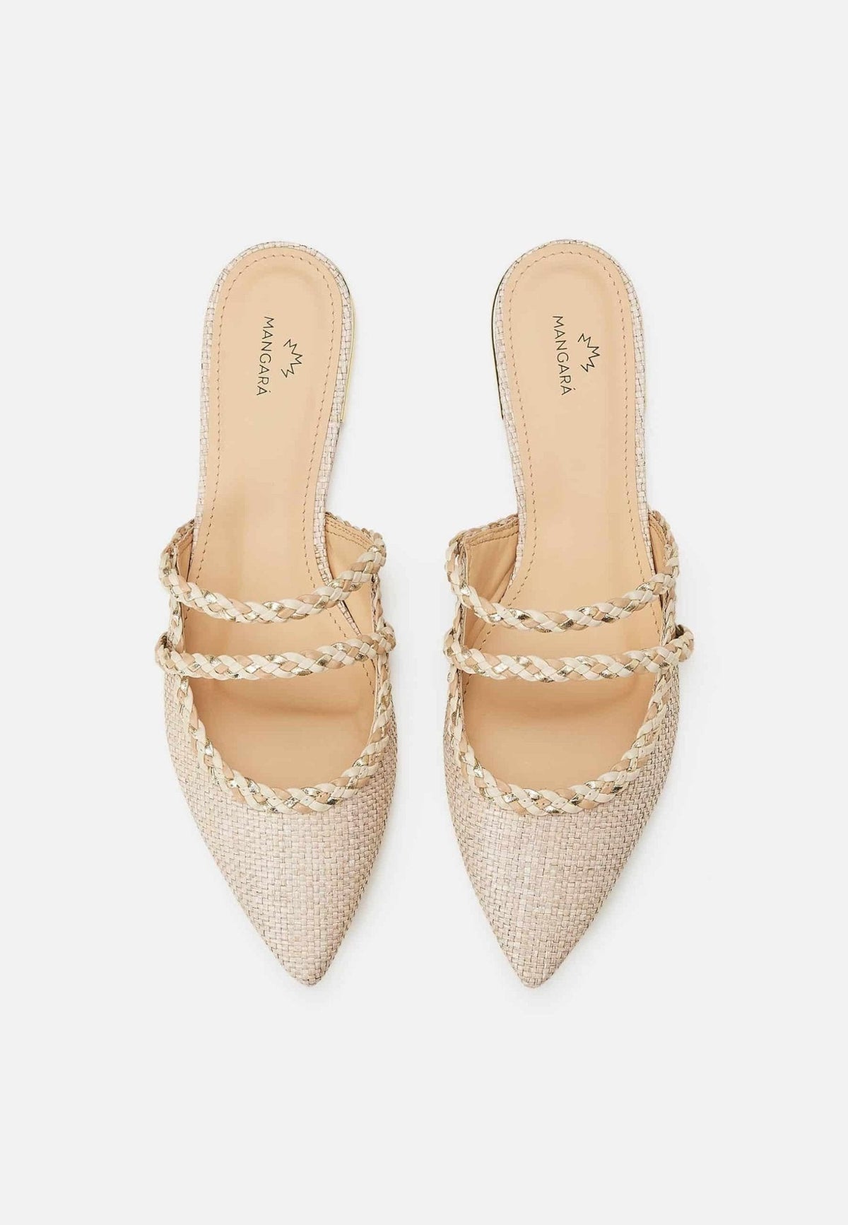 Amburana Textile Mules – Beige Sustainable Flat Slip-On