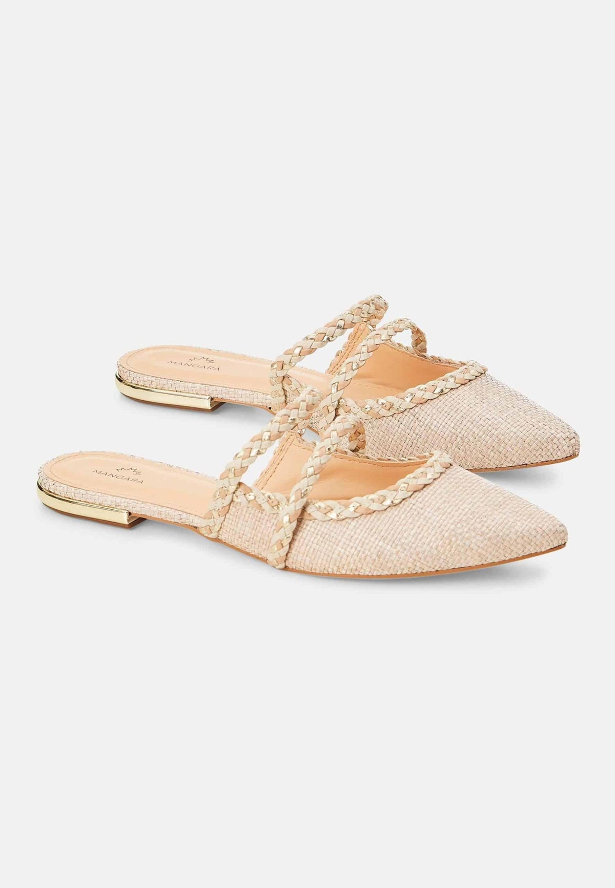 Amburana Textile Mules – Beige Sustainable Flat Slip-On